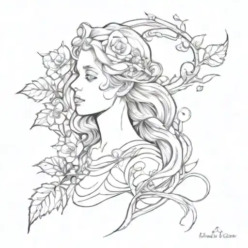 Briar Rose And Wysteria Half Sleave