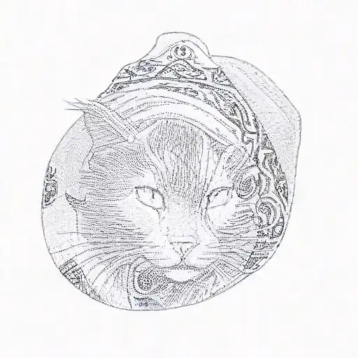 A Black Cat Wearing A Red Bandana