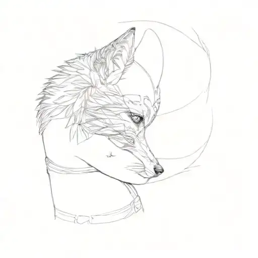 A Woman With A Tattoo Of A Fox