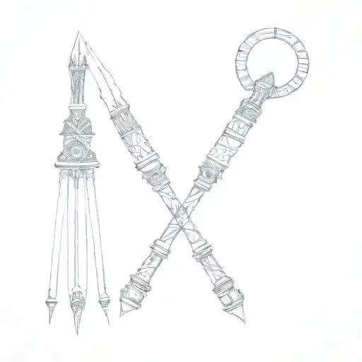 A Pair Of Egyptian Spears