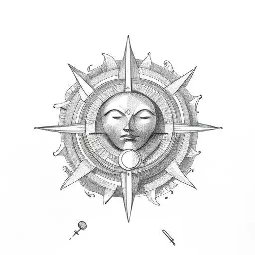 Libra Balance Scale And Sun