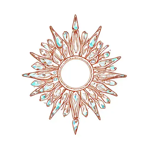 Sun With Gem Stones Hanging