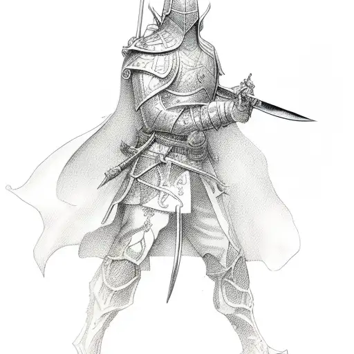 Hand Holding Sword Out Of Water