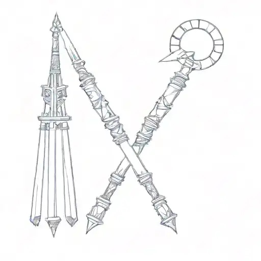 A Pair Of Egyptian Spears