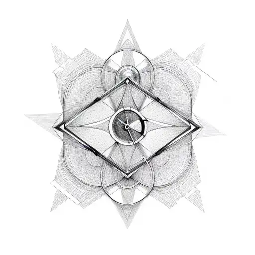 A Geometric Representation Of Time With A Clock And An Hourglass Intertwined