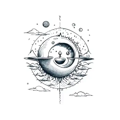 Strong Tea Magic Sun Moon Space Land