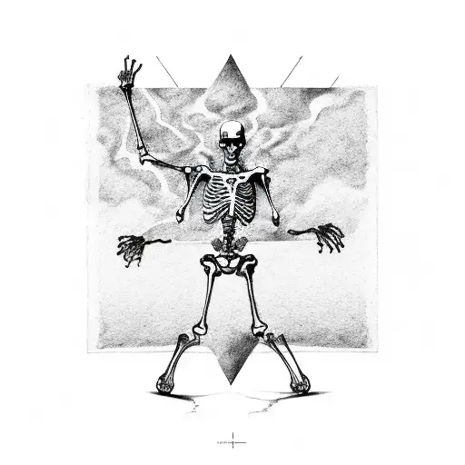 Skeleton Adam Reaching Out To God