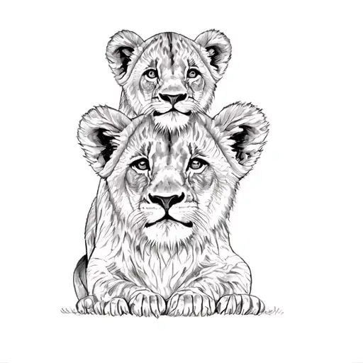 Two Lion Cubs