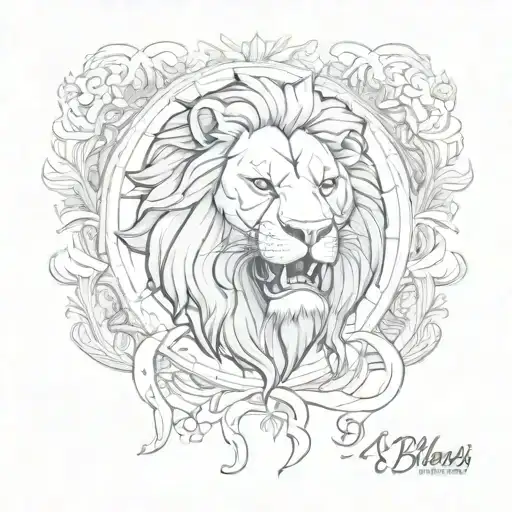Create An Image Of A Lion Fighting With The Words Who Jah Bless No Man Curse