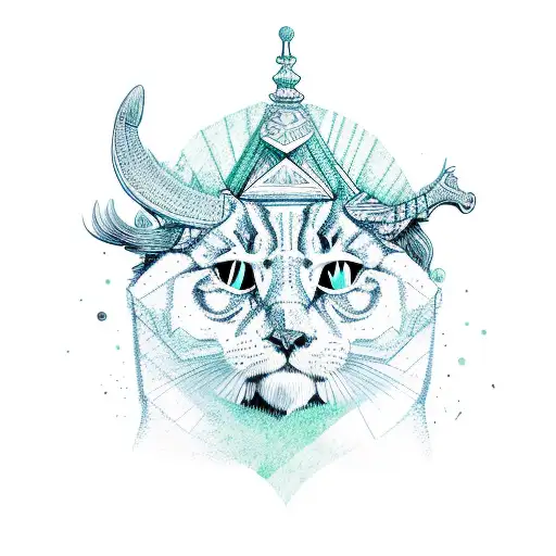 Word 'Nativdigital' In Mint Green And Blue