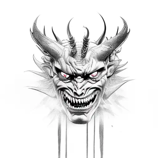 The Demon Looks Down And Pulls His Hand