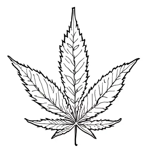 Marijuana Leaf Asymmetrical Rotating Ambigram Tha Says Zadeeeian