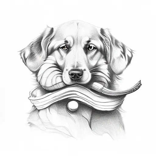 Nature With Dog And Words