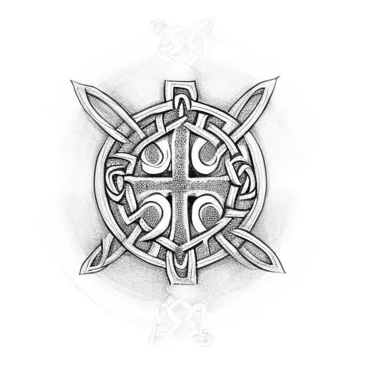 Shamrock With Celtic Cross