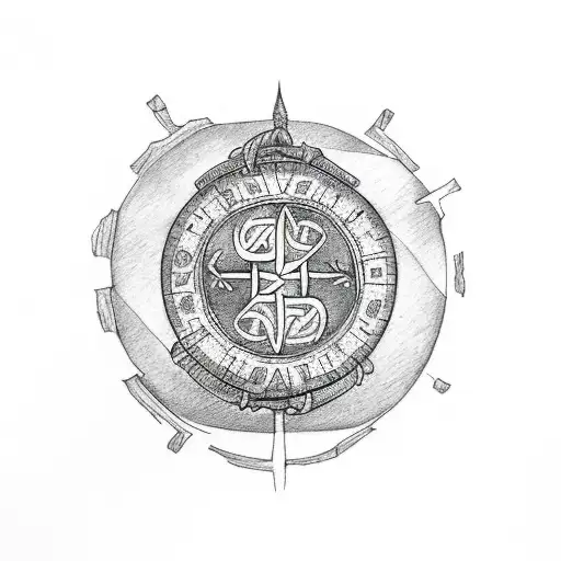 Vegvisir And Forest Scandinavian On Forearm