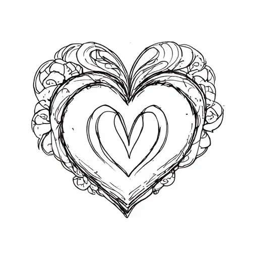 M And D Heart Symbolizing Love