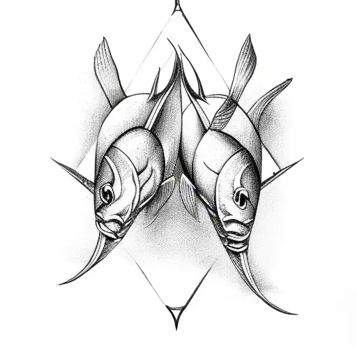 Double Fish And Arrow