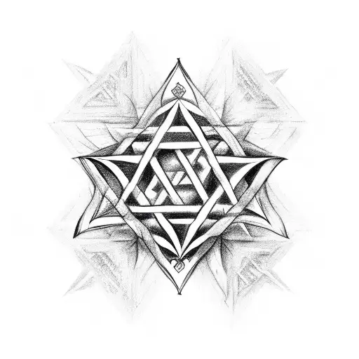 Star Of David And Tribal