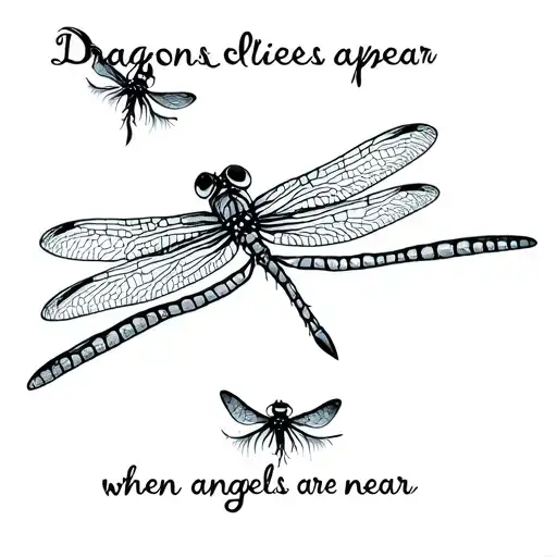 Dragonfly Resting Saying Dragonflies Appear When Angels Are Near