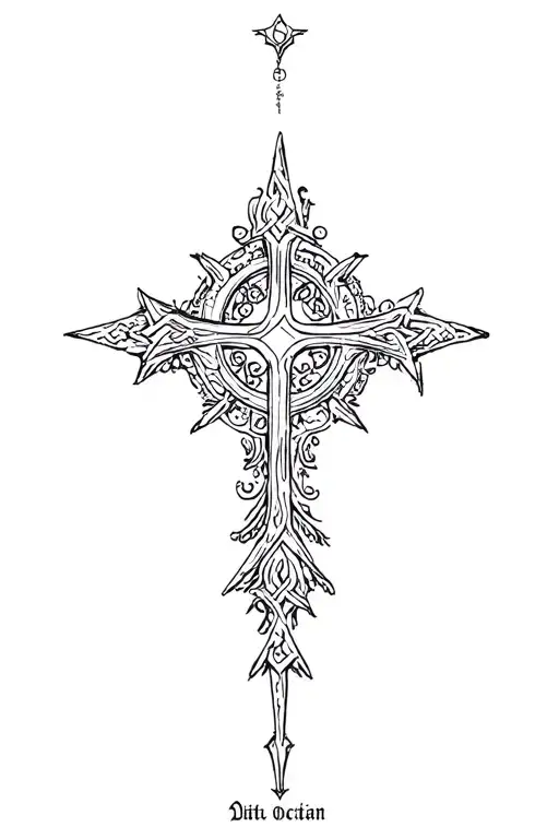 Occitan Cross With Infinite Star Sign Date