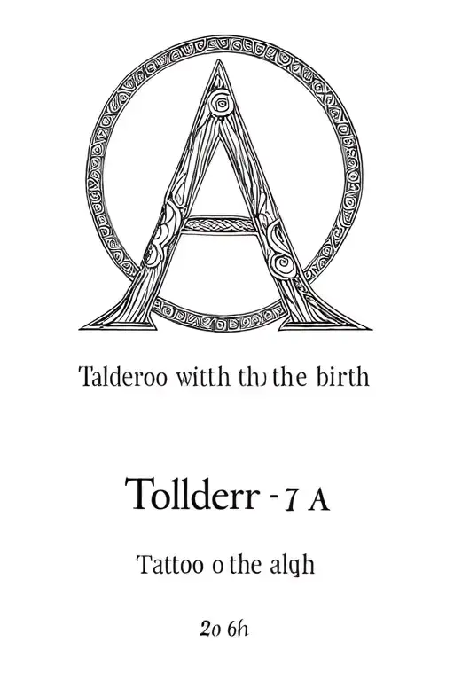 Toldering With The Date Of Birth And The Letter A In The Circle