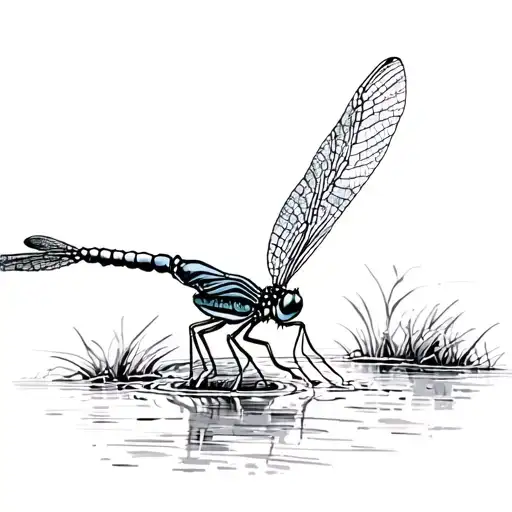 Dragonfly Hovering Louisiana Swamp