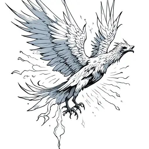 Phoenix Flying From A Spark