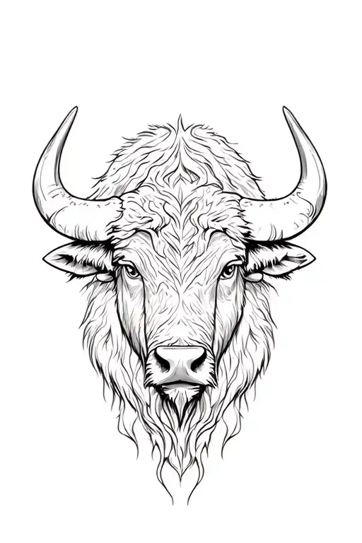 Bison Bull Head