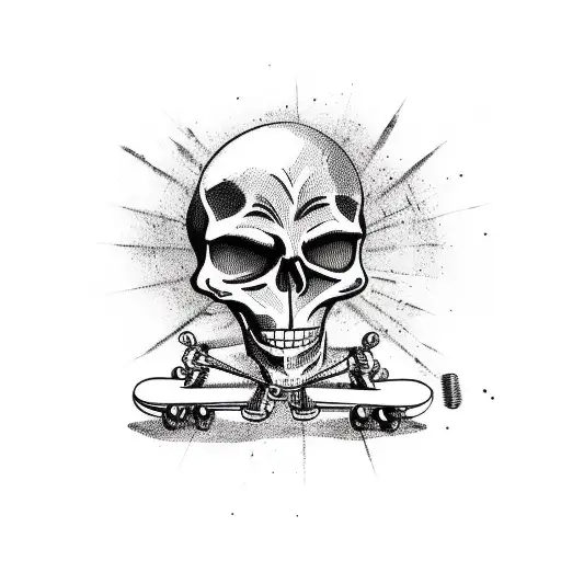 Mexican Skeleton Skateboarding