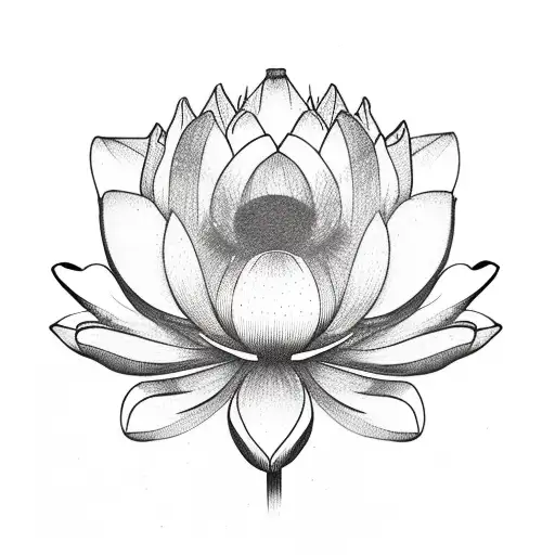Lotus Flower With Written Purity With Horizontal