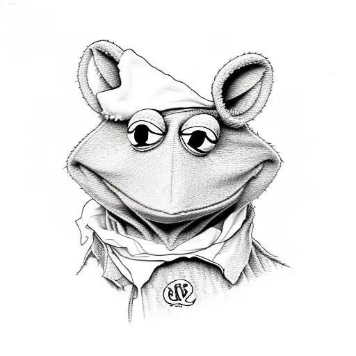 Kermit The Frog Wearing A Hawaiian Shirt Sipping Tea