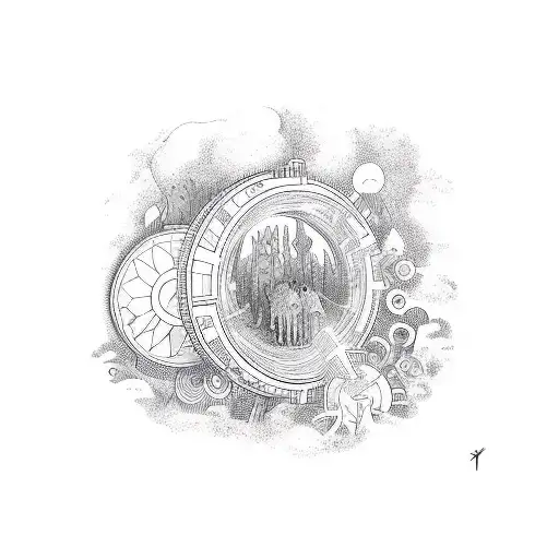 Circle With Life Events On The Outline