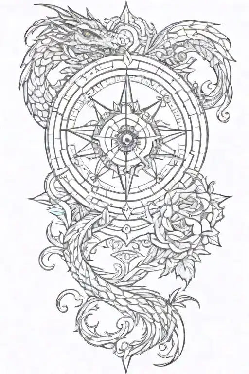 Rose Compass Dragon
