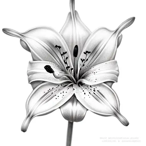Realistic Lily Flower