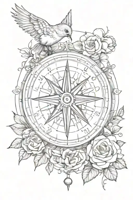 Rose Compass Little Birds