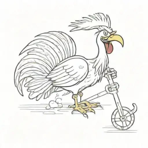 Foghorn Leghorn With A Broken Leg And Crutch