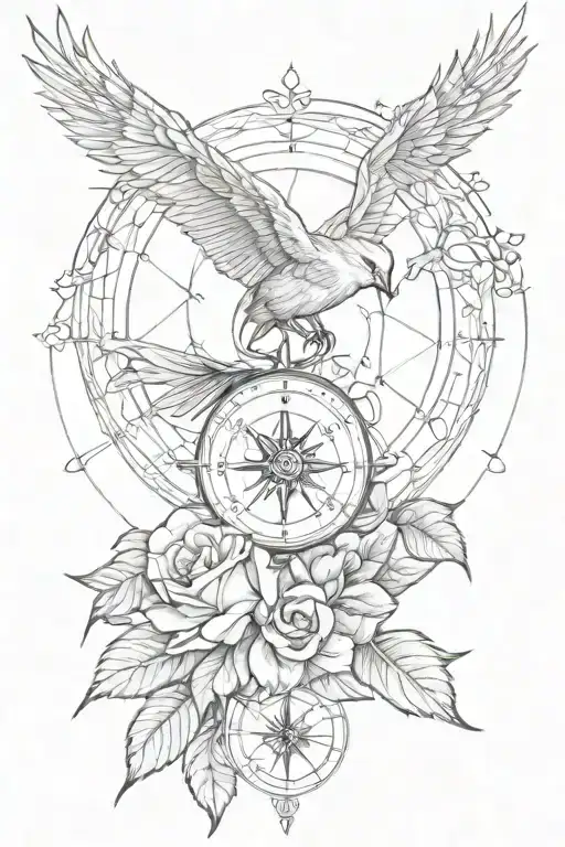 Rose Compass Bird