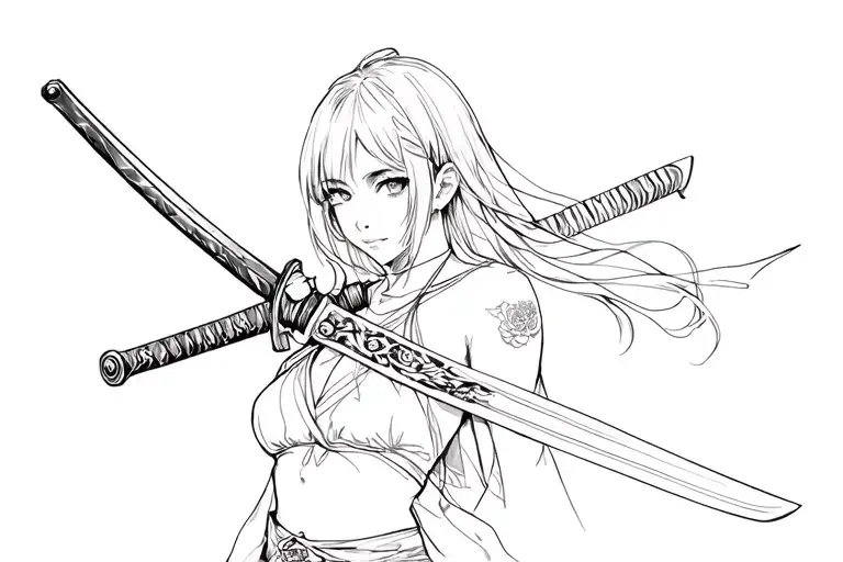 Anime Girl With Katana
