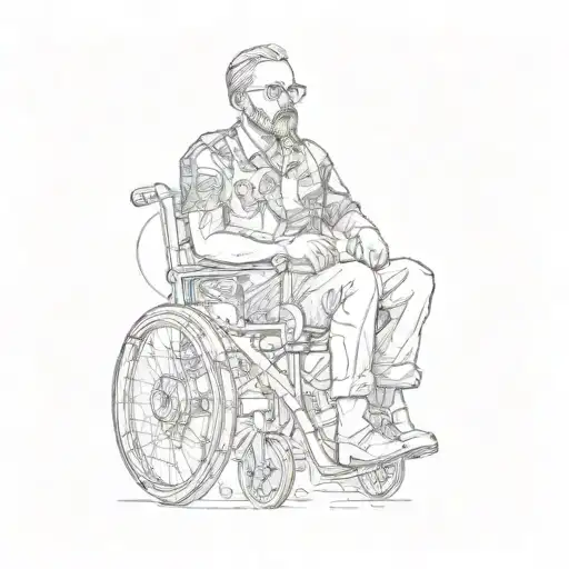 A Man In A Wheelchair Symbol