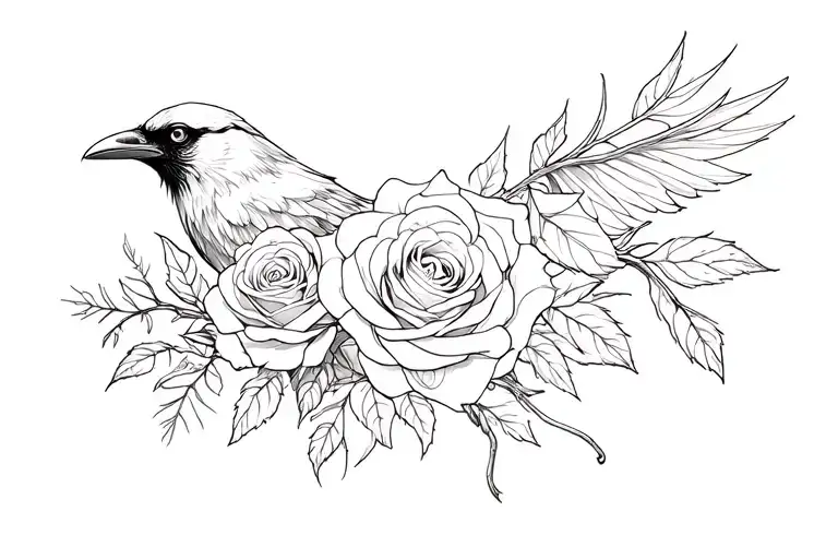 Black Roses And Raven