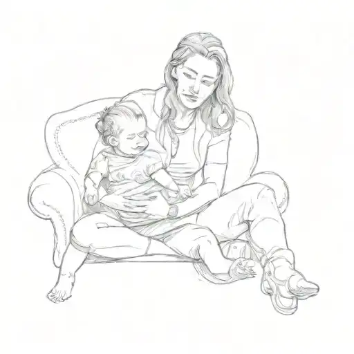 A Woman And A Baby