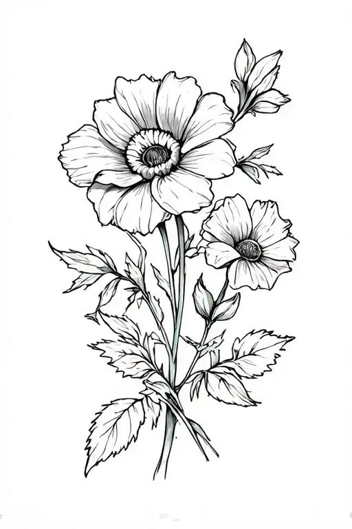 Rose Daisy Daffodil Poppy Morning Glory Forget Me Nots