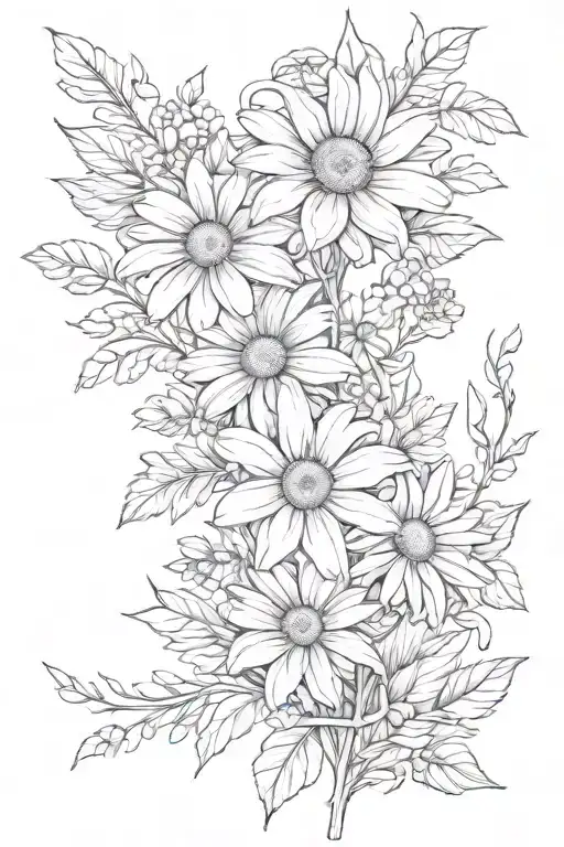 Daisy Bouquet With Vines