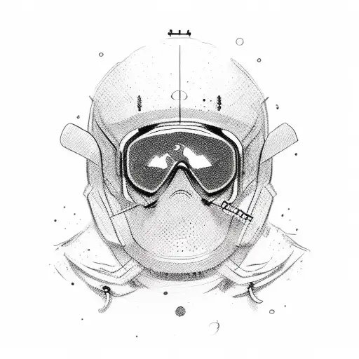 Guy Ski In The Shoulder