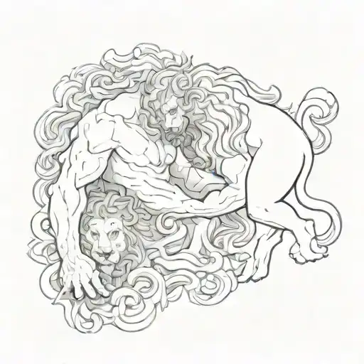 Hercules Strangles The Lion