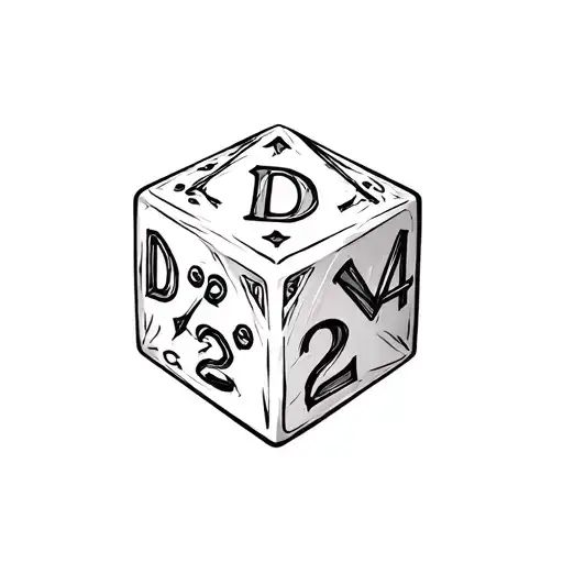 D20 Dice With The Name