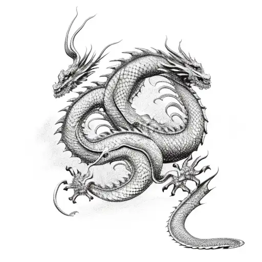 Dragon Curling Round A Crumbling Rock