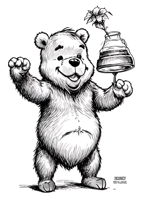 Winnie The Pooh With Honey