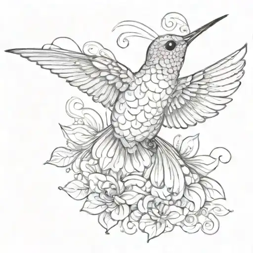 Hummingbird Flying Towards