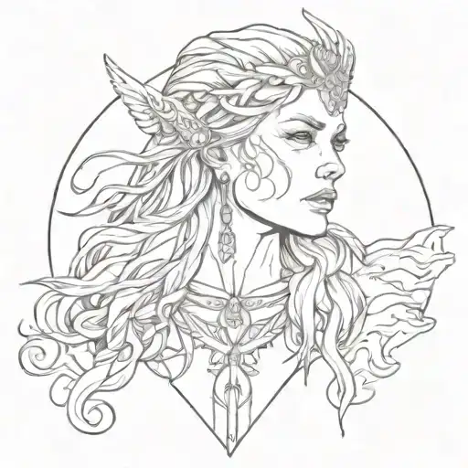 Freya Nordic Goddess Portrait Demonstrating My Strong Mental